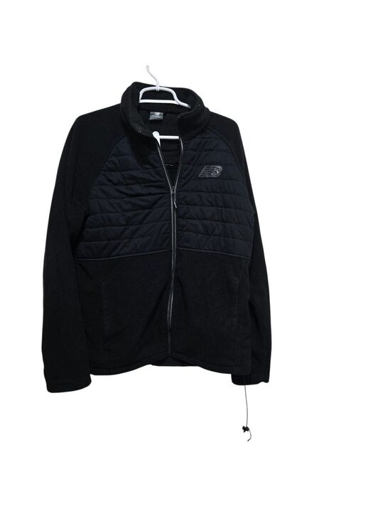 New Balance Jackets & Blazers - New Balance Black Quilted Fleece Hybrid Jacket Women’s M